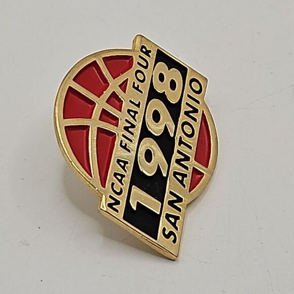 Vtg 1998  NCAA BASKETBALL FINAL FOUR ENAMEL Basketball Shaped PIN SAN ANTONIO - Picture 6 of 14